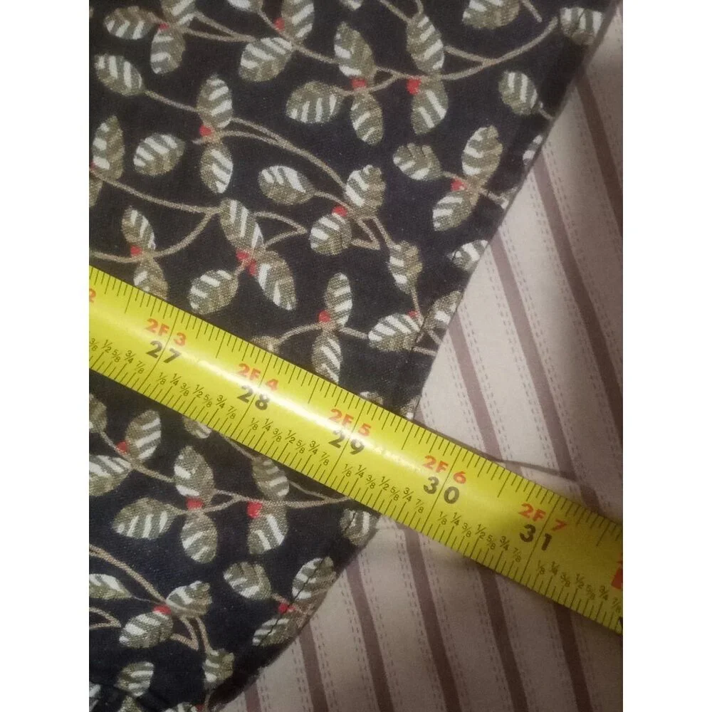 Perry Ellis 100% Linen Slim Fit Men’s Button Shirt Blue Floral Short Sleeve 2XL - Picture 12 of 12